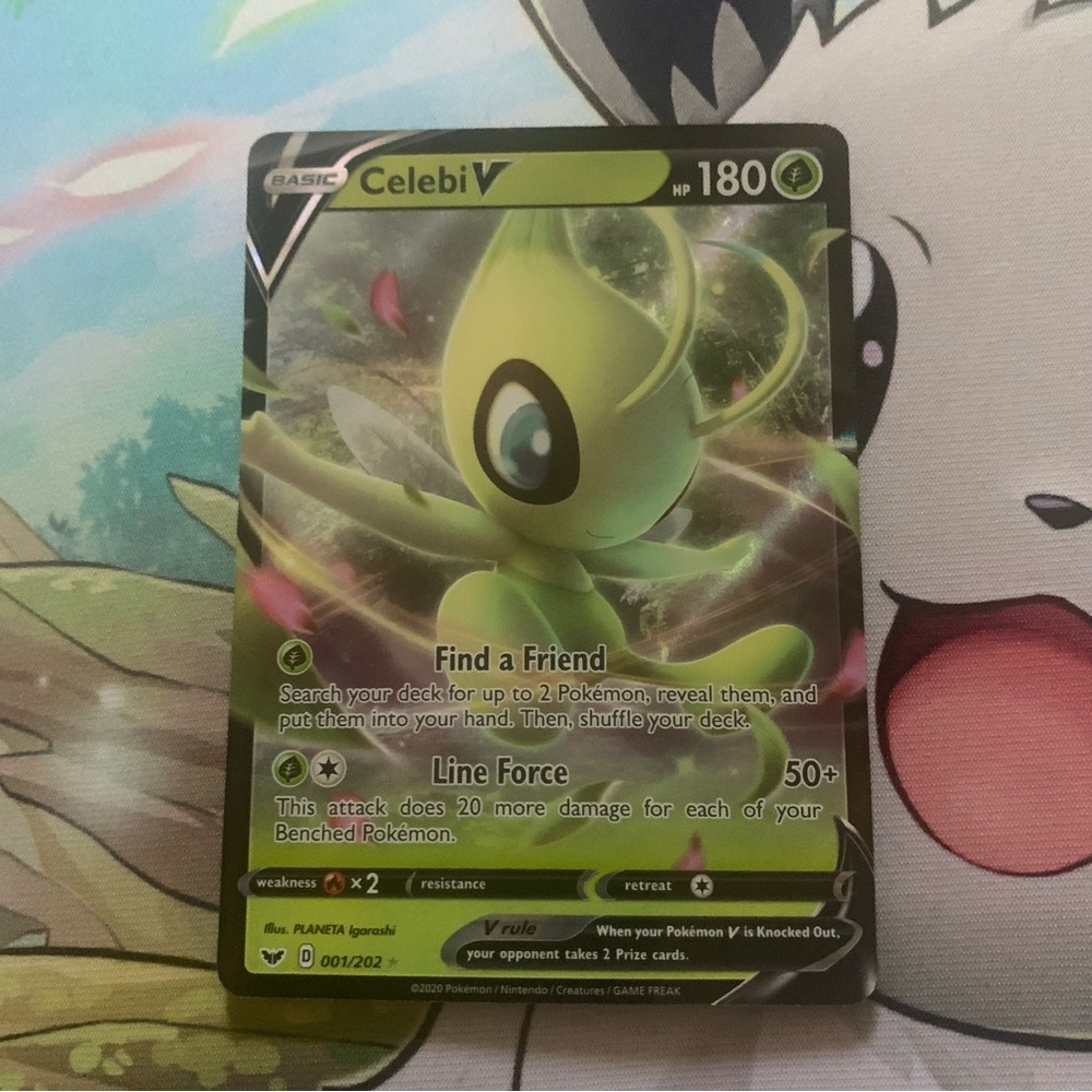 Pokemon Celebi V Card 001/202 - Green and Black